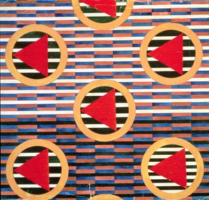 Triángulos rojos en círculos